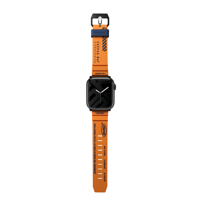 سير SKINARMA Shokku لساعة Apple Watch مقاس 42/44/45 ملم – برتقالي