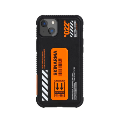 كفر SKINARMA مع مسكة تتحول إلى ستاند لـ iPhone 13 - برتقالي