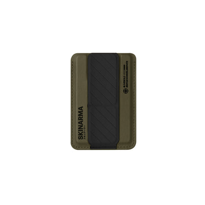 SkinArma Kado Mag-Charge Card Holder With Grip Stand - Green / Black 