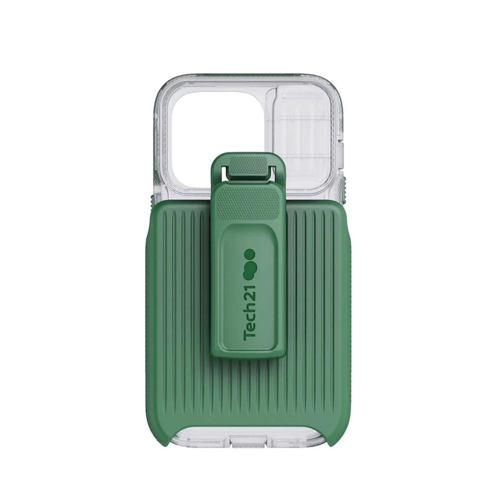 Tech21 EvoMax iPhone 14 Pro-Magsafe w/ Holster (Frosted Green)