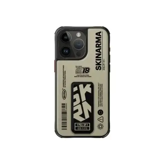 SkinArma Spunk MagSafe + Grip-Stand Case for iPhone 15 Pro - Ivory