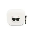 Karl Lagerfeld KLACA3SILCHWH Etui AirPods 3 cover biały/white Silicone Choupette