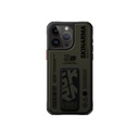 SkinArma Spunk MagSafe + Grip-Stand Case for iPhone 15 Pro - Pewter Green