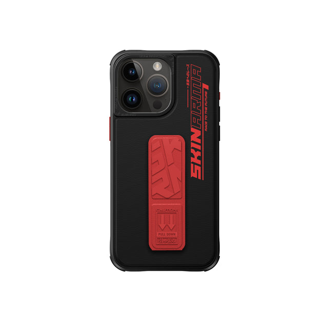 كفر SkinArma Slate مع مسكة وستاند لـ iPhone 15 Pro Max - برتقالي