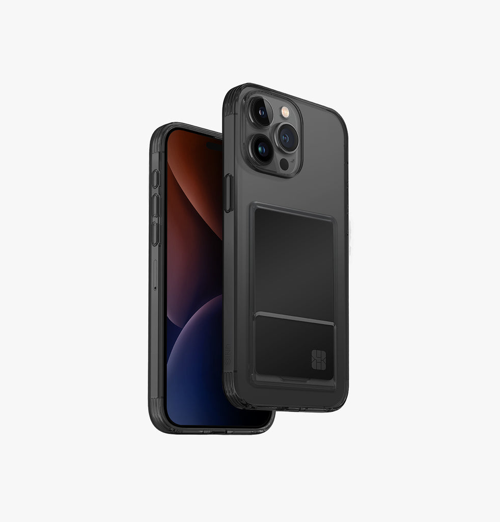 كفر Uniq Air Fender لـ iPhone 15 Pro Max - Smoked Grey Tinted
