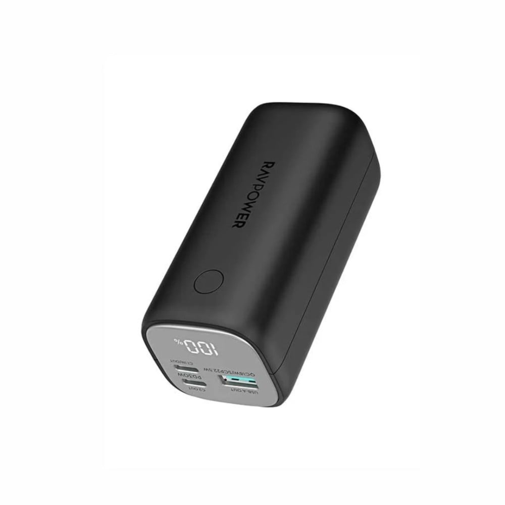 باور بانك RAVPower RP-PB208 mini 14000mAh PD 30W بـ 3 منافذ – أسود