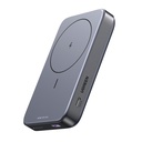 باور بانك مغناطيسي لاسلكي UGREEN بسعة 10000mAh بقوة PD 20W ولاسلكي 15W (PB206) – رمادي فضائي