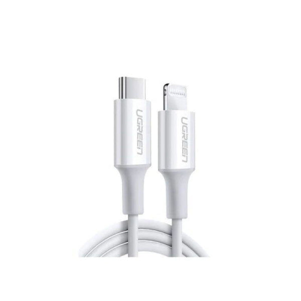 UGREEN USB-C to Lightning M/M Cable Rubber Shell 2m (White)US171