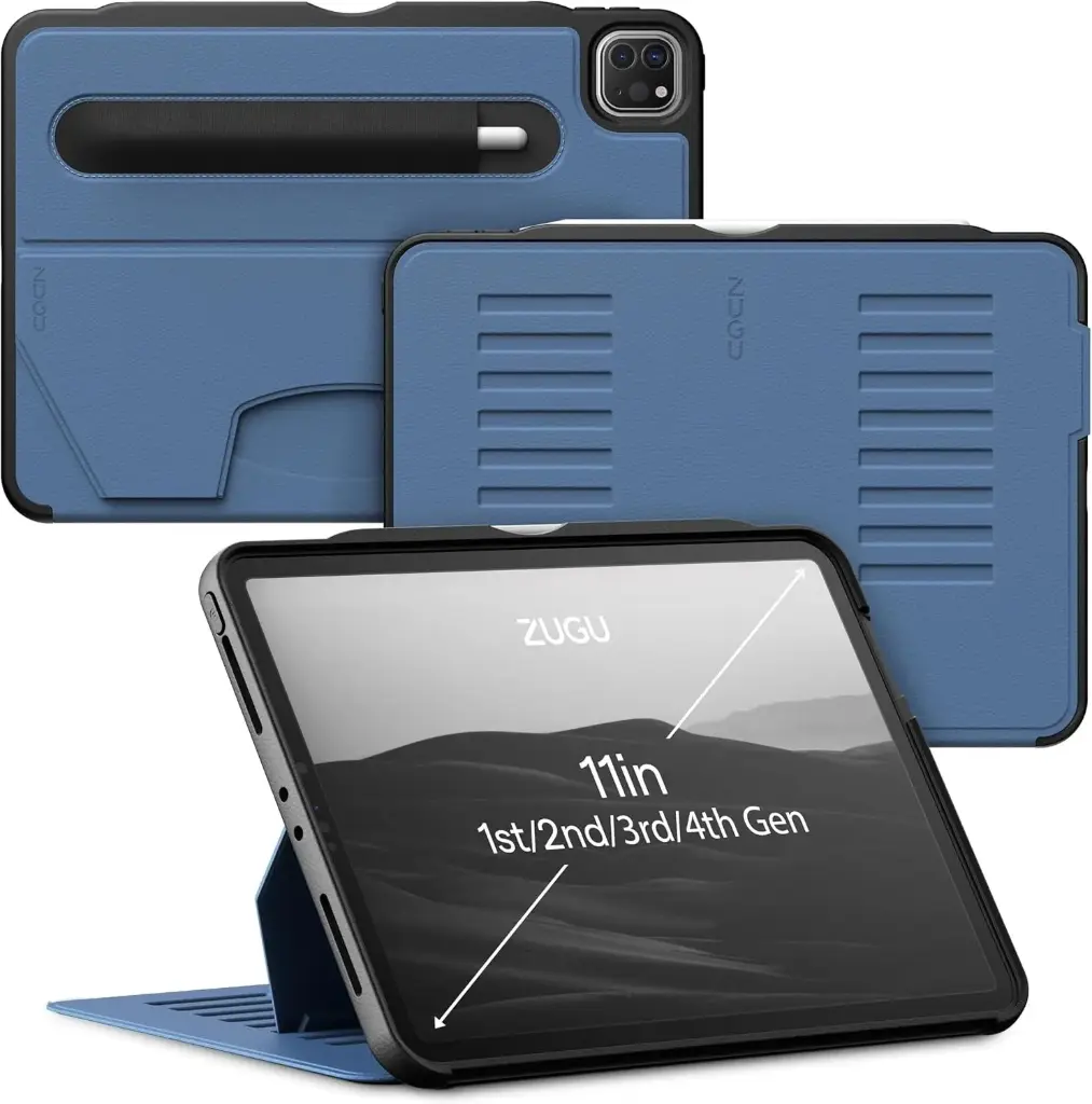 zugu case ipad pro 11 gen 4/5/  2018 2022 color blue