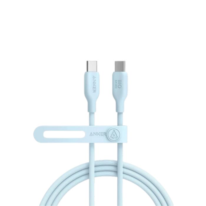 كيبل Anker 544 من USB-C إلى USB-C بقوة 140W (مواد نباتية) (1.8 متر) أزرق