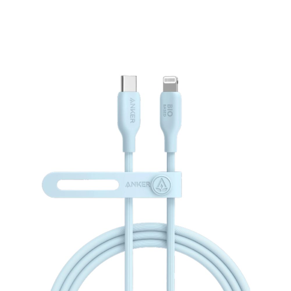 كابل أنكر 542 USB-C إلى لايتننغ من مواد نباتية (0.9 متر / 3 أقدام) - أزرق