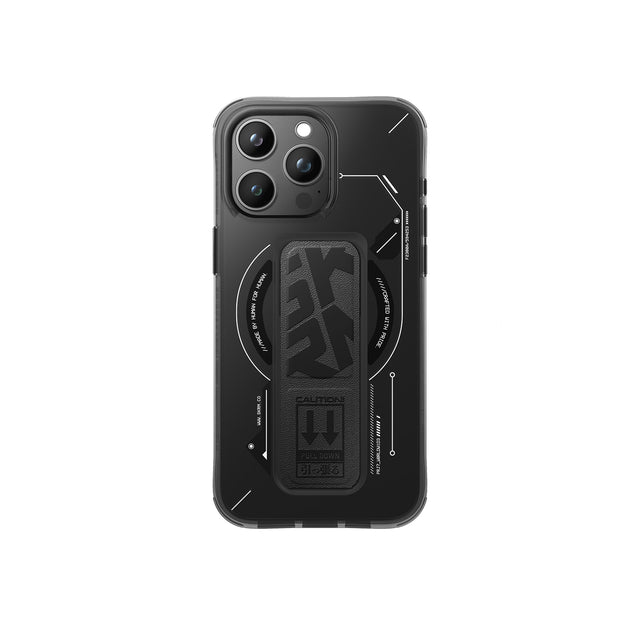 SkinArma Helio MagSafe Case With Grip Stand for iPhone 15 Pro - Black
