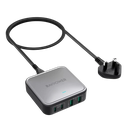 شاحن مكتبي RAVPower RP-PC1042 100W بـ 4 منافذ – أسود