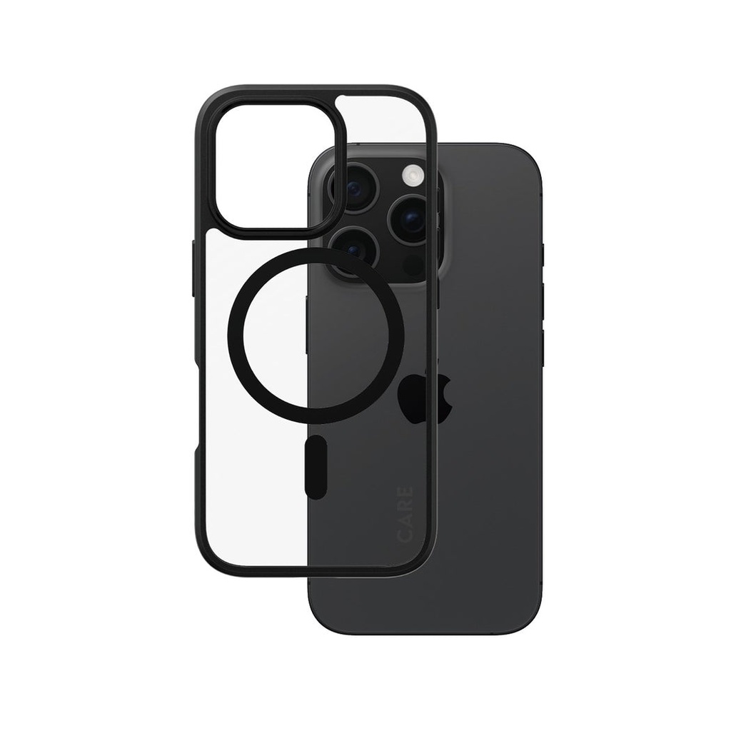 كفر CARE by PanzerGlass® Flagship Urban Combat MagSafe لآيفون 16 Pro (6.3 إنش) – أسود