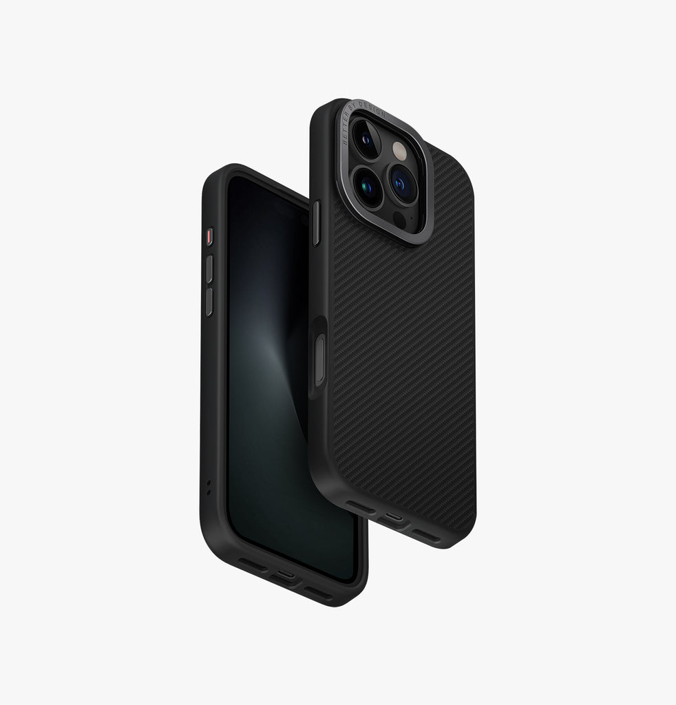 Uniq Hybrid Keva Max MagSafe Case with Camera Stand for iPhone 16 Pro – Carbon Black