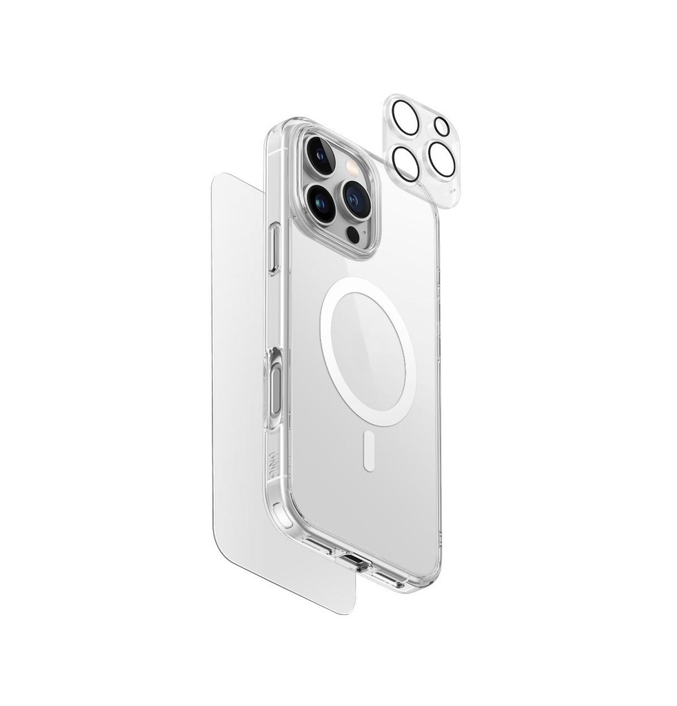 باقة حماية Uniq Hybrid Clearvue MagSafe 360 Essential لـ iPhone 16 Pro Max