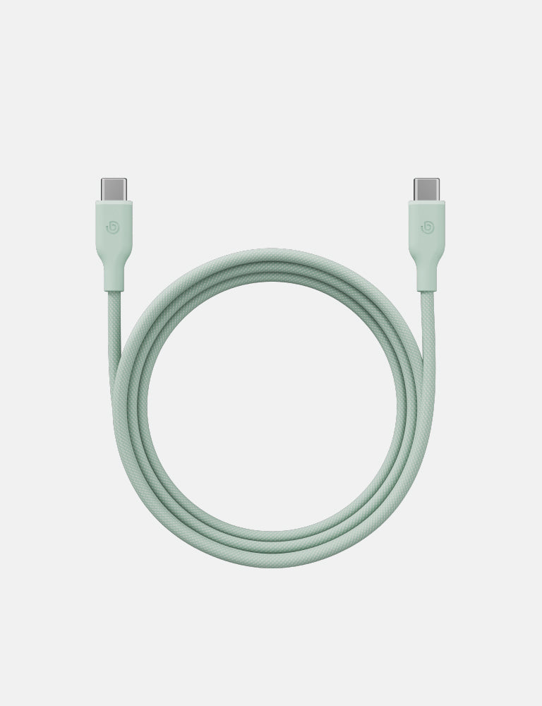 Bazic GoCharge Weave USB-C to USB-C 480Mbps 60W Cable 1.5M - Green