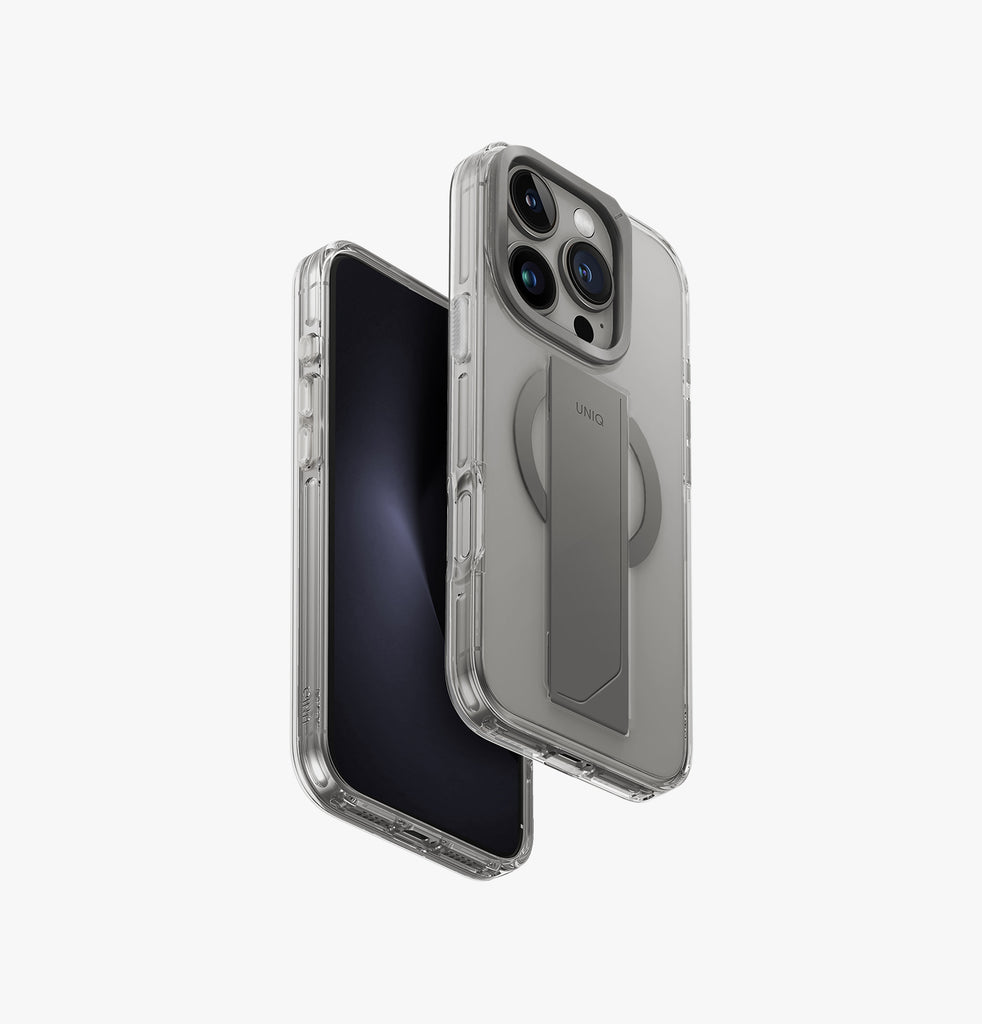 كفر Uniq Hybrid Heldro Max MagSafe مع ستاند الكاميرا لـ iPhone 16 Pro Max - شفاف
