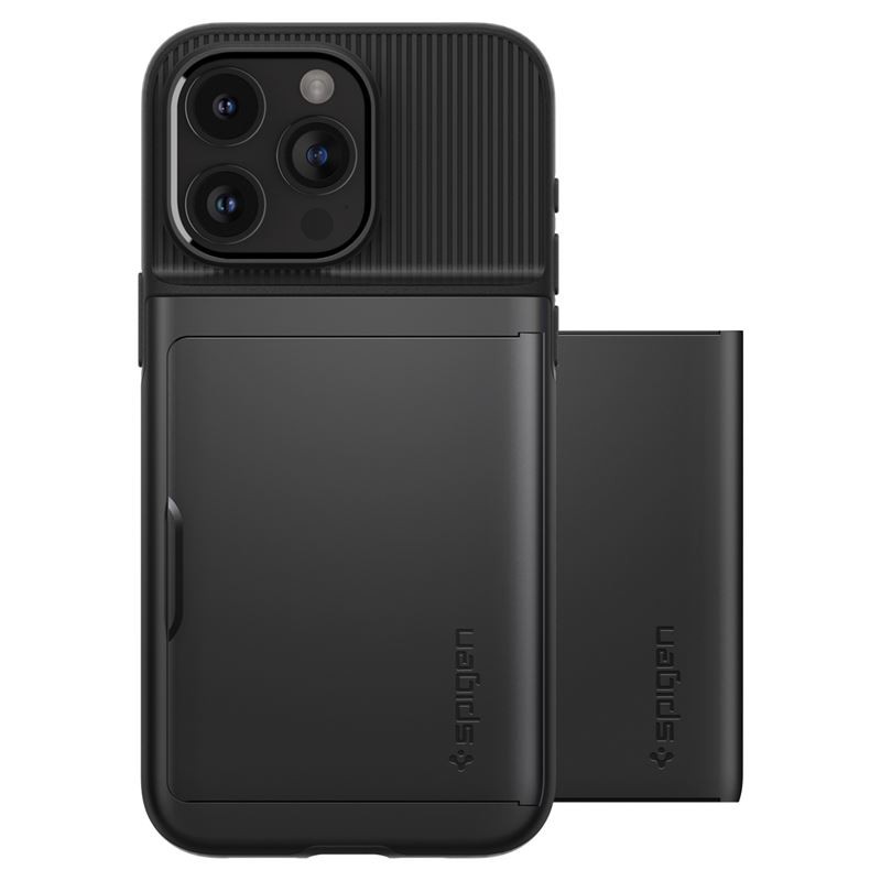 كفر Spigen Armor Slim لـ iPhone 15 Pro Max - أسود