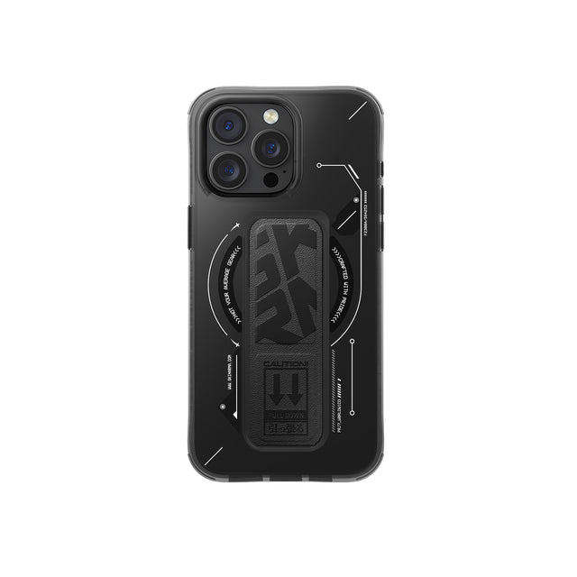 SkinArma Helio MagSafe Case With Grip Stand for iPhone 16 Pro - Black