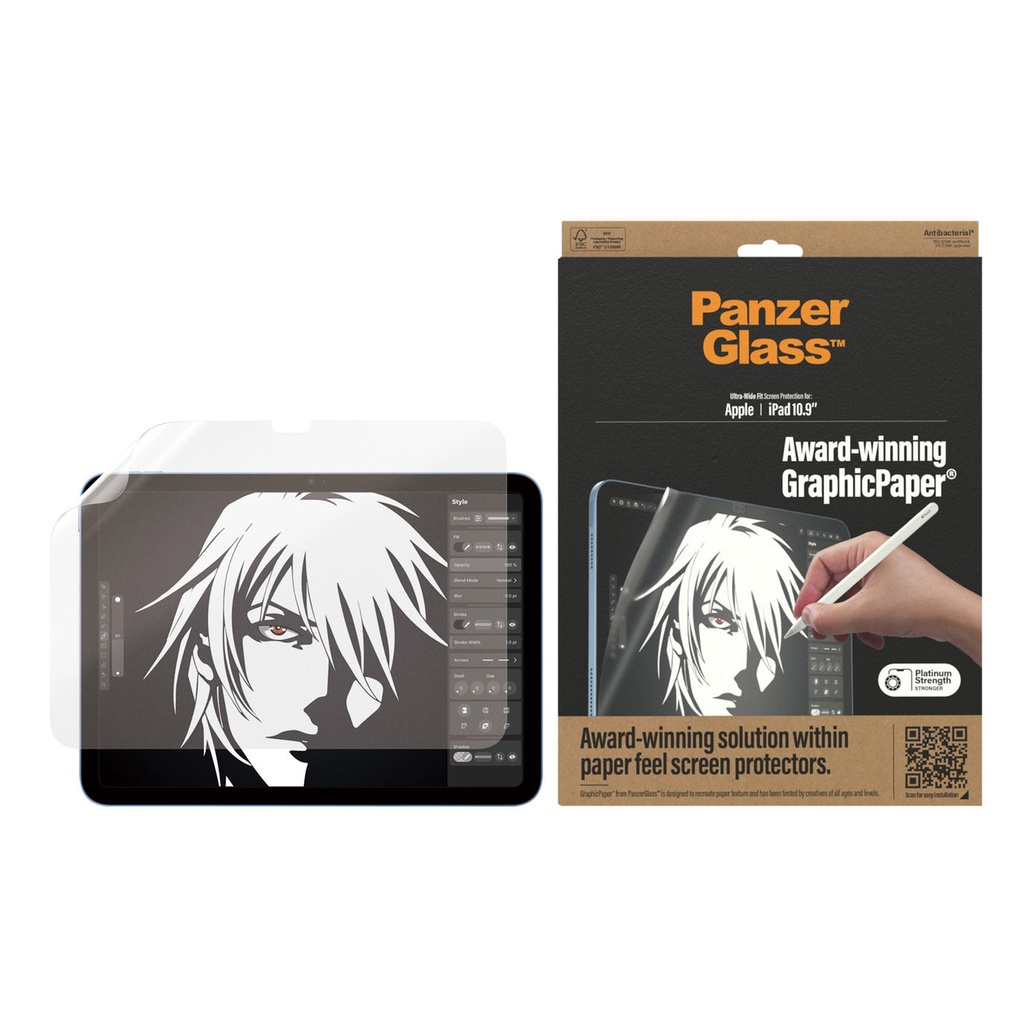 PanzerGlass Graphic Paper Screen Protector iPad 10.9" (2022) - Paper Feel | Ultra-Wide Fit