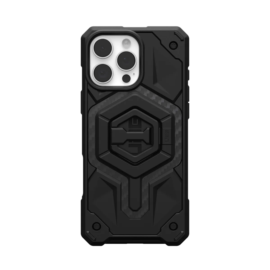 UAG iPhone 16 Pro Max MagSafe Monarch Pro Case - Carbon Fiber / Black Stand