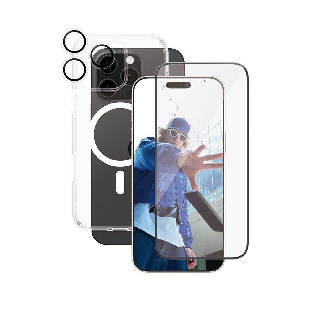 باقة حماية CARE by PanzerGlass Flagship 3 في 1 لـ iPhone 16 Pro Max