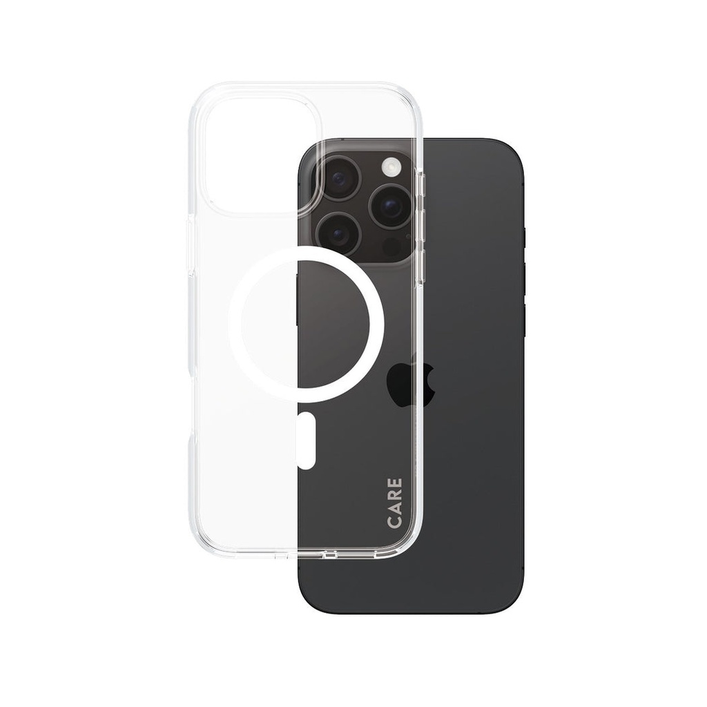 كفر CARE by PanzerGlass Flagship مع MagSafe لـ iPhone 16 Pro Max - أبيض
