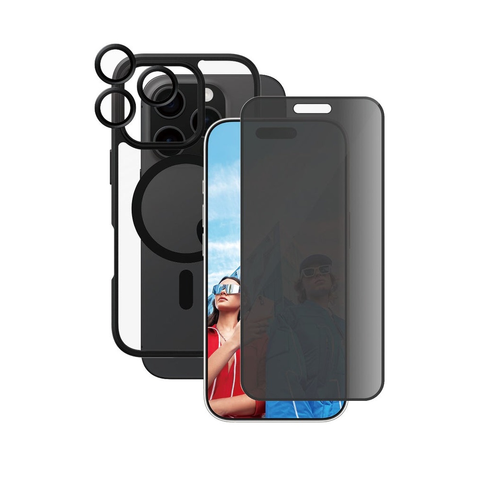 CARE by PanzerGlass® Flagship 3-in-1 Privacy Bundle iPhone '24 6.3" Pro