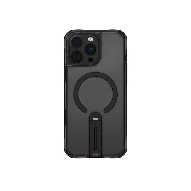 كفر SkinArma Helix مع ستاند دوّار 360 و MagSafe لـ iPhone 16 Pro - أسود