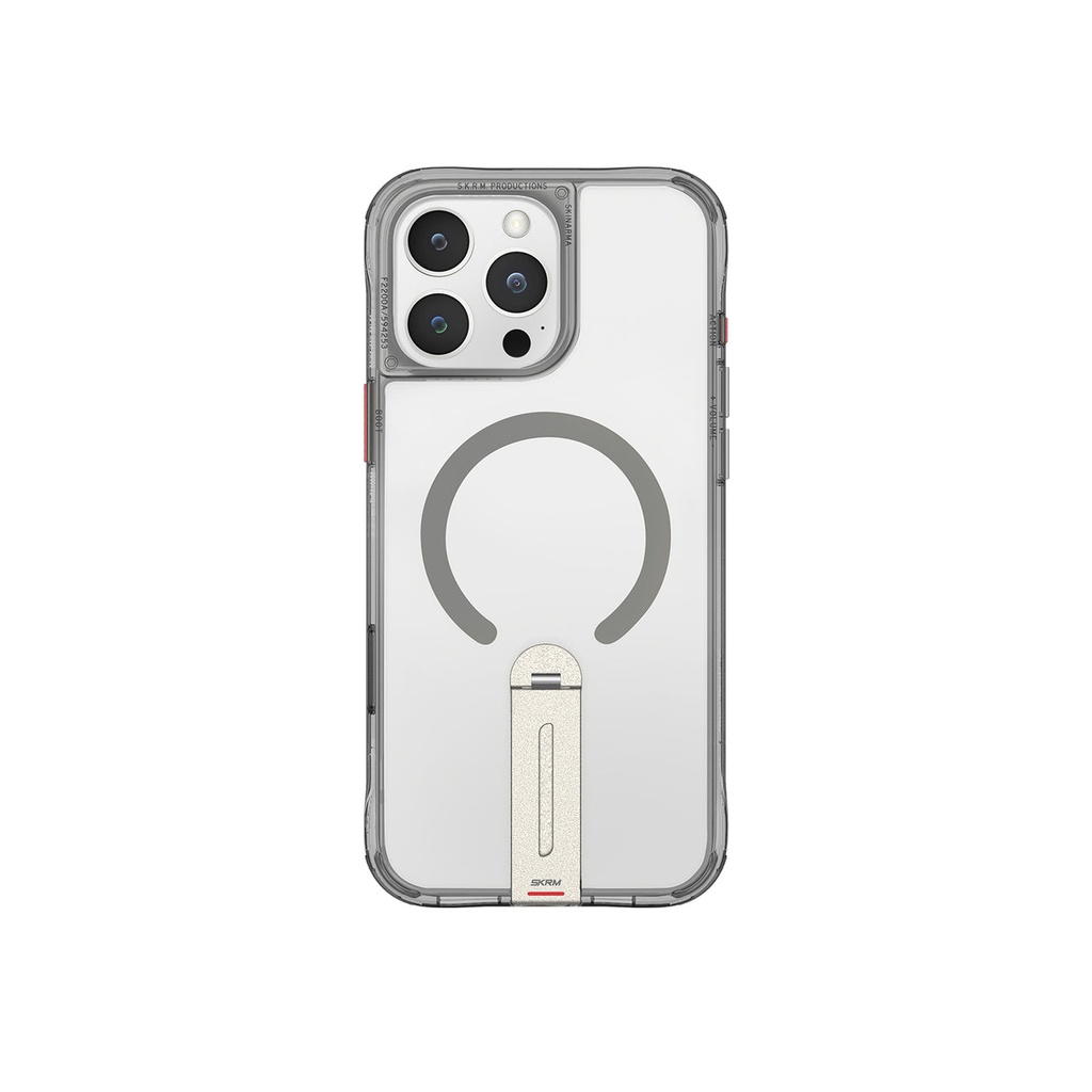 كفر SkinArma Helix مع ستاند دوّار 360 و MagSafe لـ iPhone 16 Pro - تيتانيوم