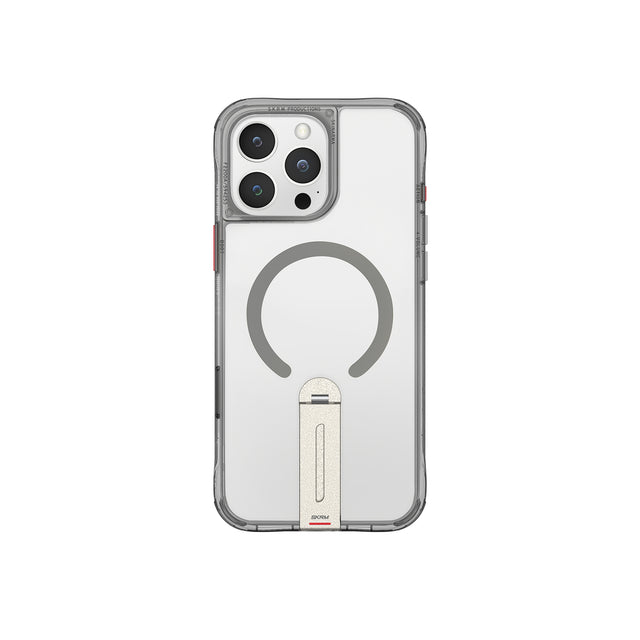 SkinArma Helix MagSafe Case With 360 Rotating Stand for iPhone 16 Pro Max - Titanium
