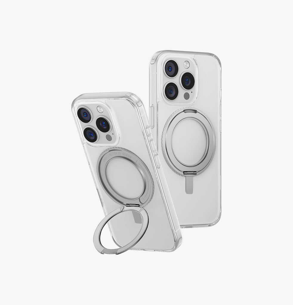 كفر UNIQ Swivix مع ستاند دوّار 360 و MagSafe لـ iPhone 16 Pro - شفاف