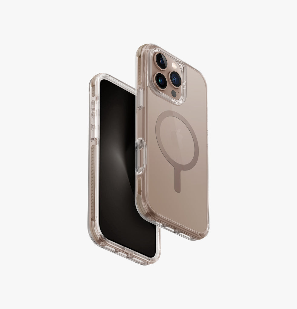 Uniq Hybrid Combat Magsafe Case For Iphone 16 Pro - Taupe Gold