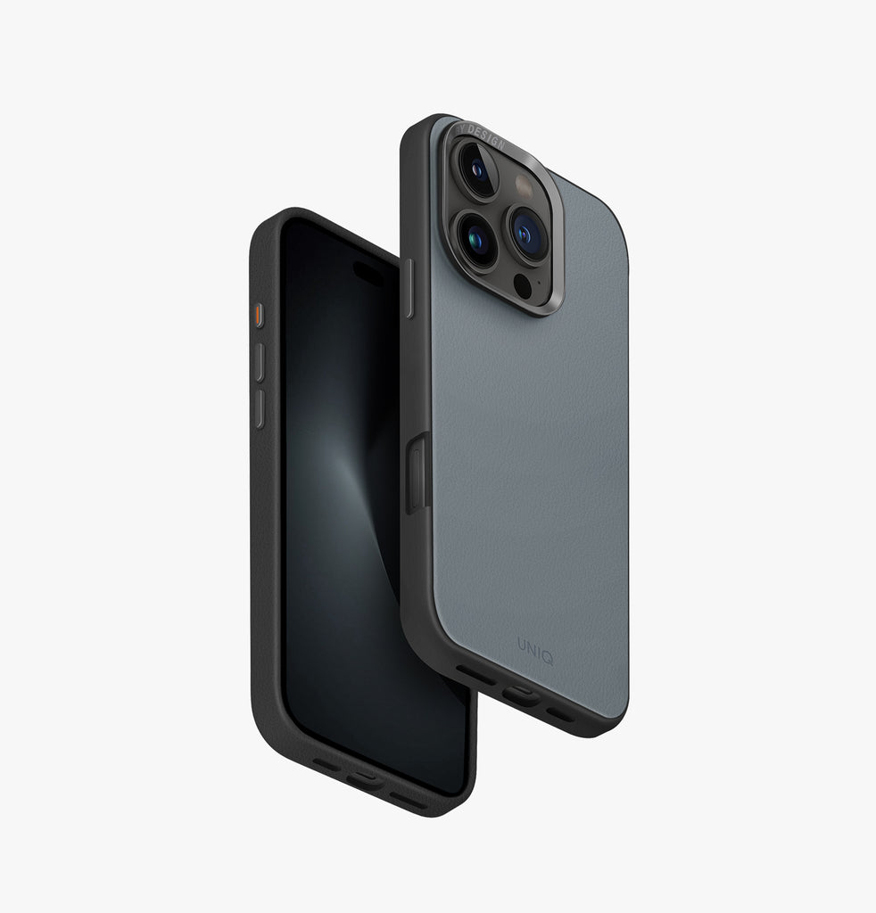 كفر UNIQ Hybrid Lyden DS MagSafe لـ iPhone 16 Pro Max - أزرق باهت/أسود