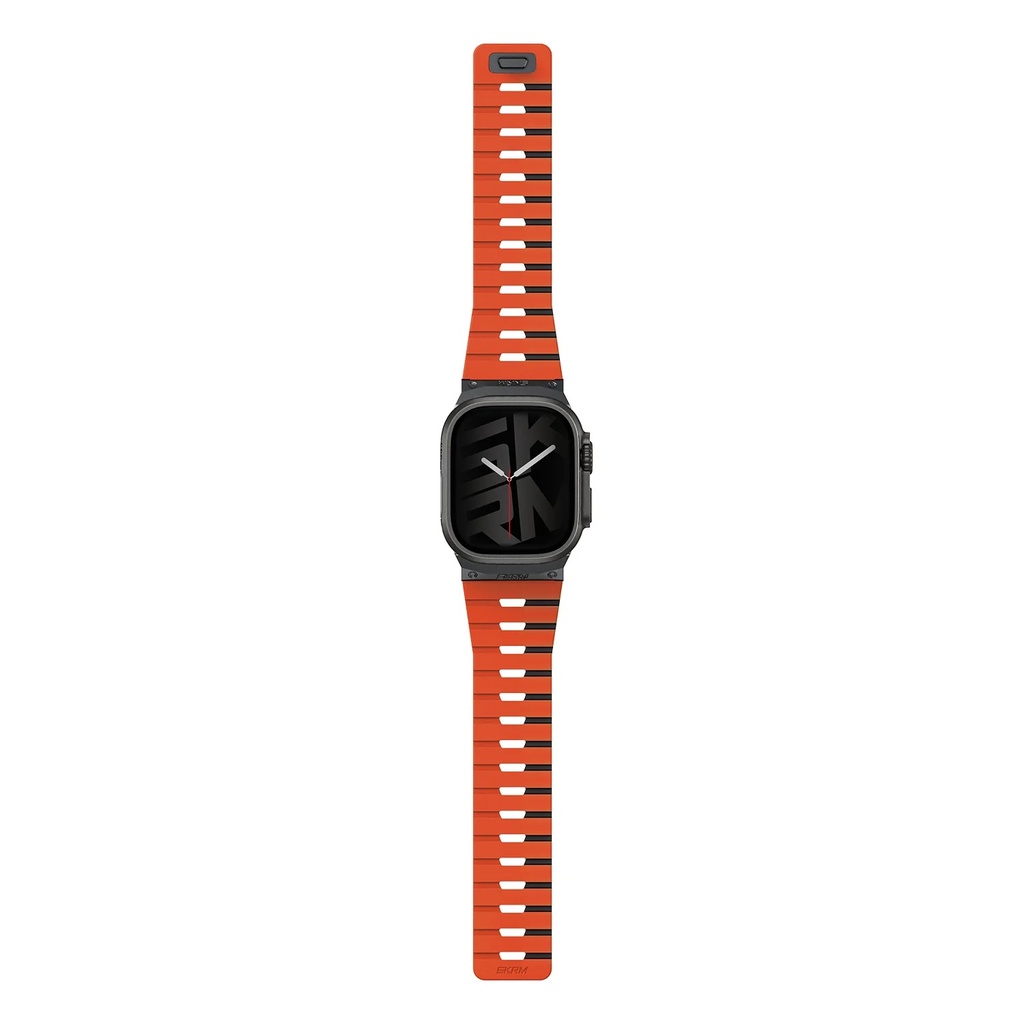 سير مغناطيسي SKINARMA Gemini لـ Apple Watch مقاس 45/46/49 ملم - برتقالي/أسود