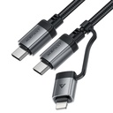 C20-01 USB-C to USB-C / Lightning aluminum alloy connectors charging data cable