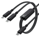 C5-11 USB-C 2-in-1 100W intelligent balance aluminum alloy connectors charging data cable