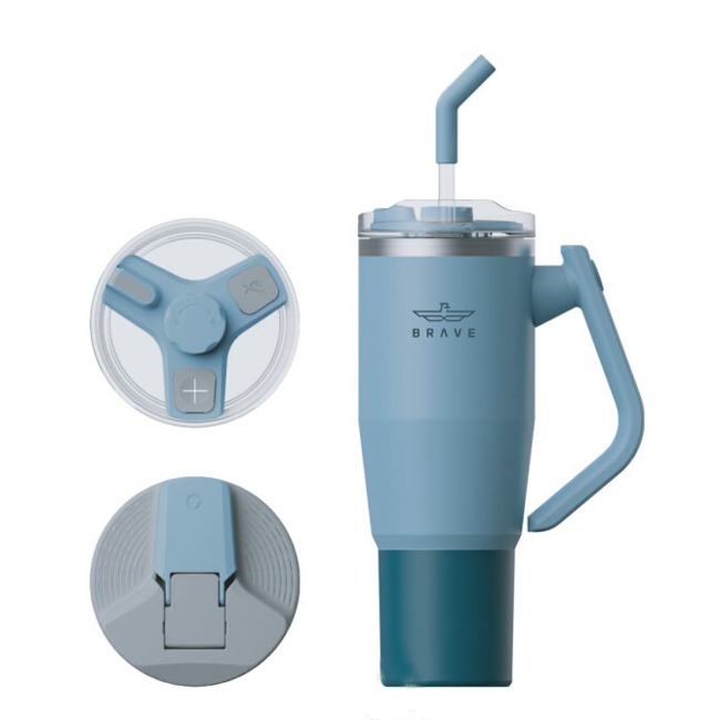 Brave Rotating Handle 24H Cold & 12H Hot Retention Leak-Proof 1200mL Blue