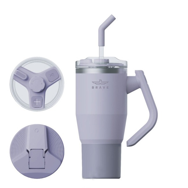 Brave Rotating Handle 24H Cold & 12H Hot Retention Leak-Proof 1200mL Purple