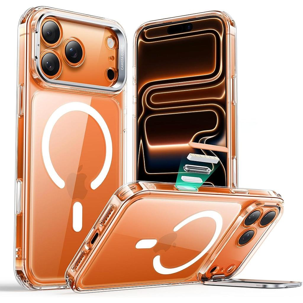 ESR iPhone 17 Pro HaloLock Classic Hybrid Case with Stash Stand (Camera Control Button) Case