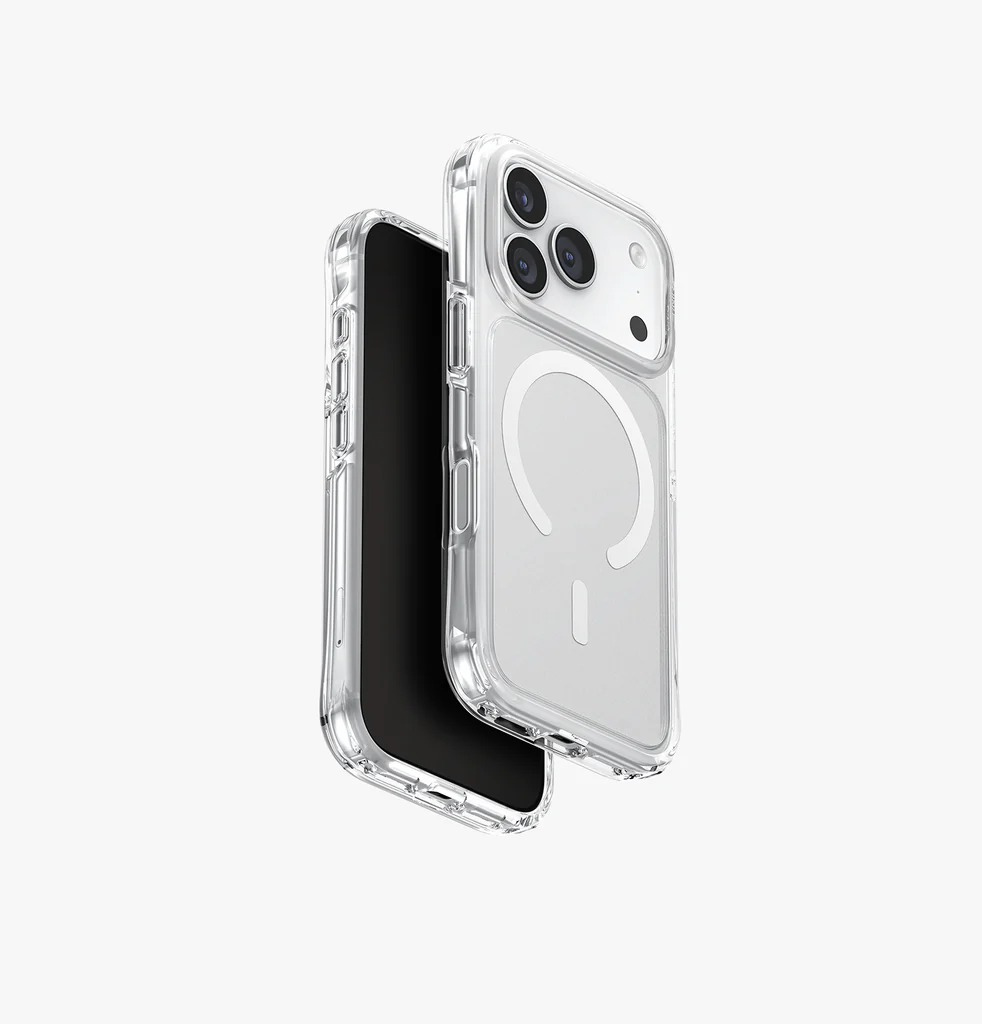 كفر UNIQ Hybrid LifePro Xtreme MagSafe لـ iPhone 17 Pro - شفاف مطفي / أبيض