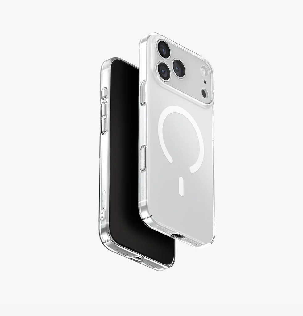 كفر UNIQ Airsuit MagSafe لـ iPhone 17 Pro Max - شفاف لامع / أبيض