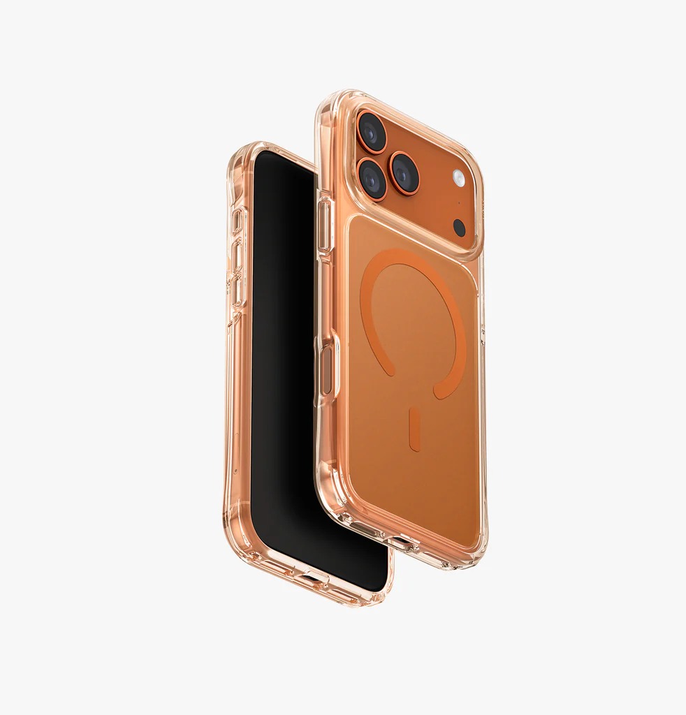 Uniq Hybrid Lifepro Xtreme Magsafe Case for iPhone 17 Pro Max - Frost Clear / Volt Orange