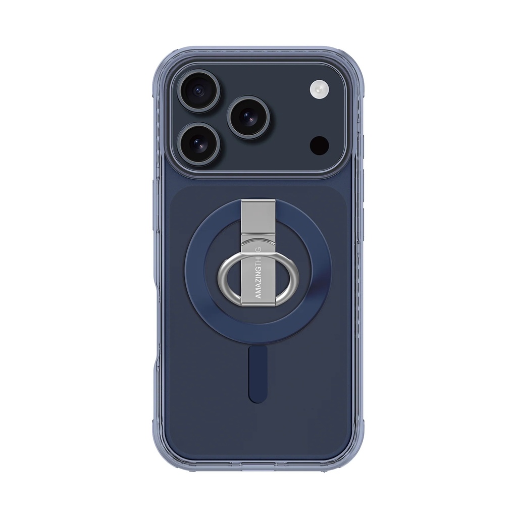 AMAZINGTHING TITAN PRO GRIP RING SET MAG DROP PROOF CASE FOR IPHONE 17 PRO 6.3 (Color: BLUE)