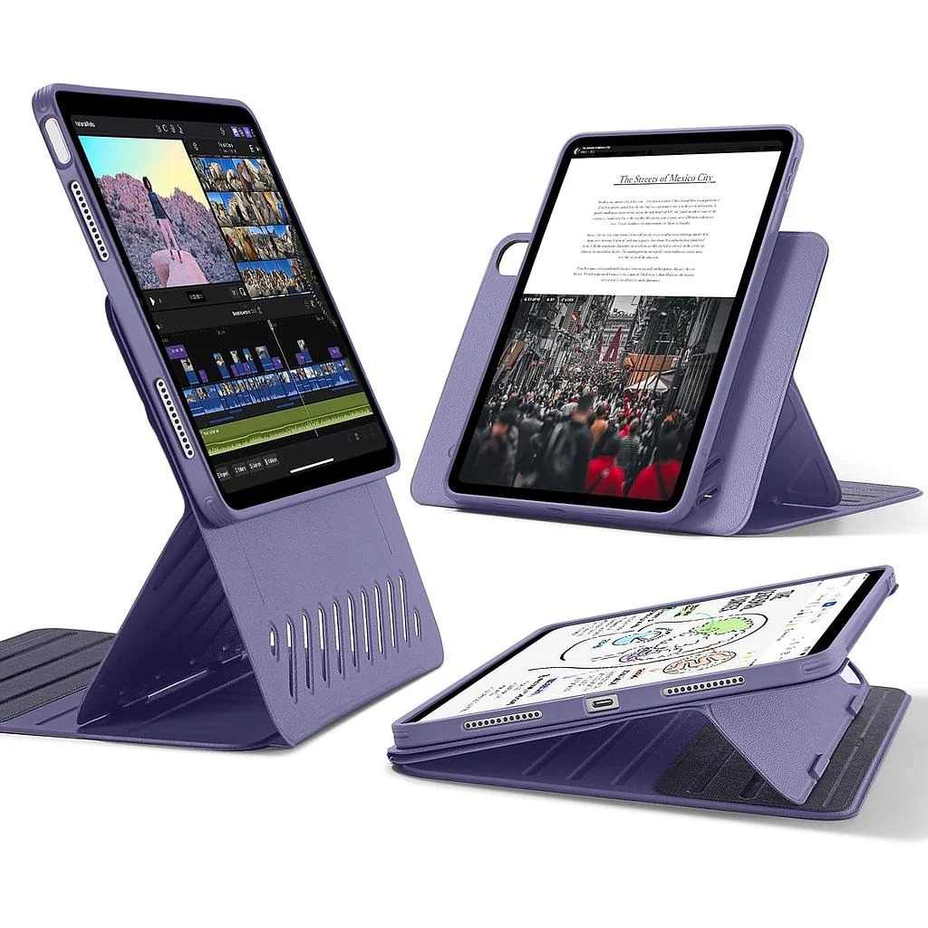 ESR ipad Air 11"/10.9" (2020-2025) Gen 7/6/5/4 Shift Magnetic Case purple