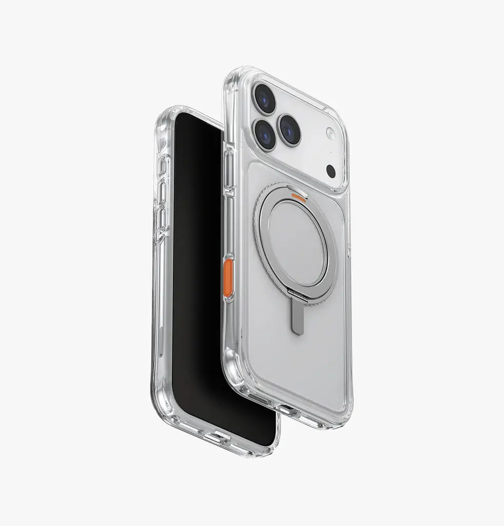 Uniq Hybrid Swix With 360 Rotating Kickstand MagSafe Case for iPhone 17 Pro Max - Lucent Clear