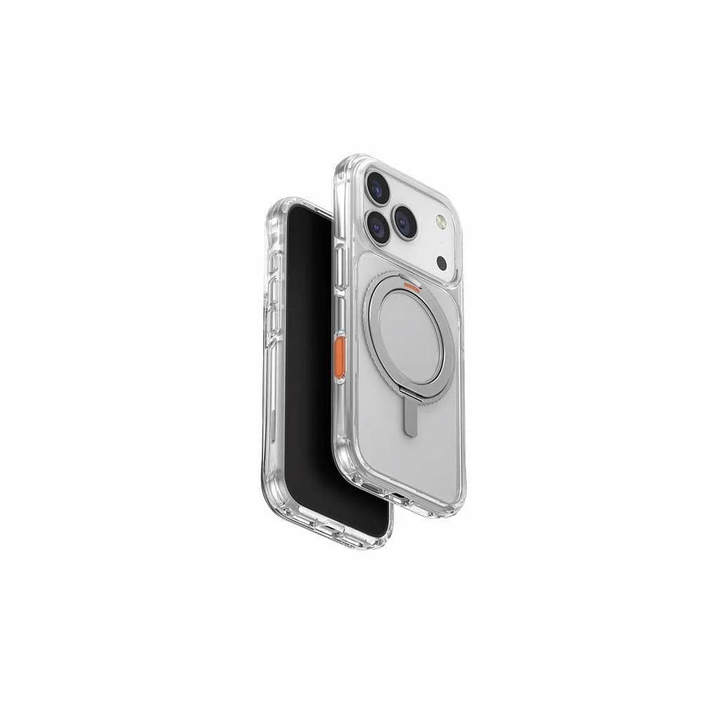 كفر UNIQ Hybrid Swix MagSafe مع ستاند دوّار 360 لـ iPhone 17 Pro - شفاف