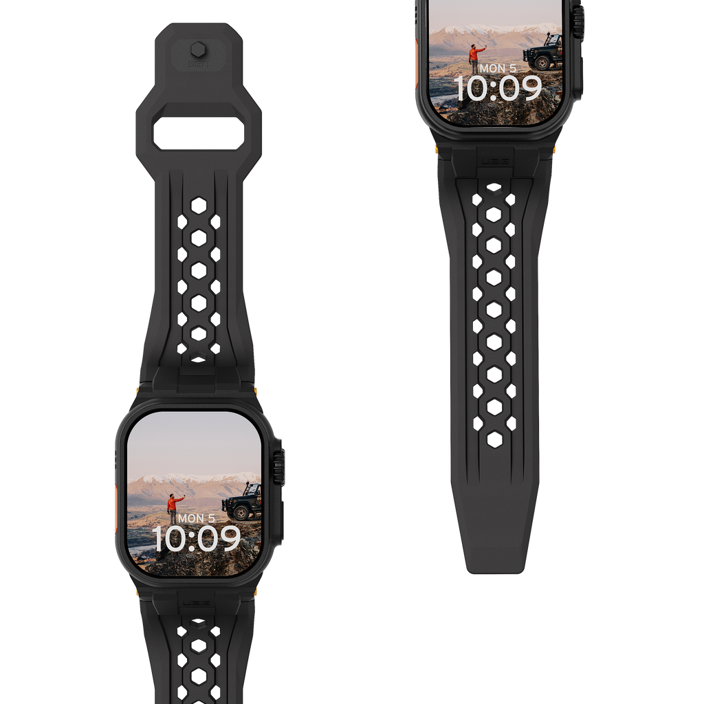 UAG Apple Watch 49/45/44/42 Monarch Strap (Black/Titanium)