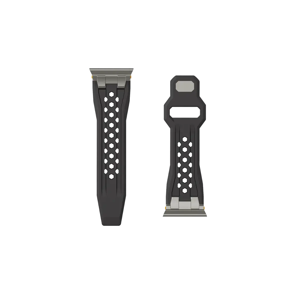 UAG Apple Watch 49/45/44/42 Monarch Strap (Black/Titanium)